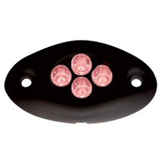 Innovative Lighting Courtesy Light 4 LED Surface Mount RedBlack 004-4000-7