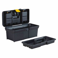 Stanley 2-Lid Organizer Tool Box Durable Lightweight Plastic 016011R