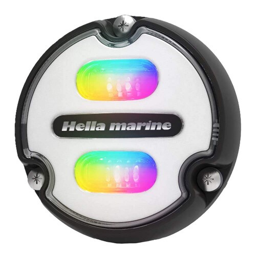 HELLA MARINE Hella Marine Apelo A1 RGB Underwater Light - 1800 Lumens - Black Housing - White Lens - 016146-011