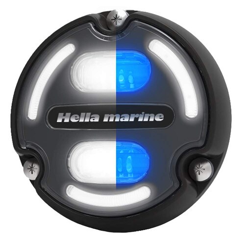 HELLA MARINE Hella Marine Apelo A2 Blue White Underwater Light - 3000 Lumens - Black Housing - Charcoal Lens wEdge Light - 016147-001