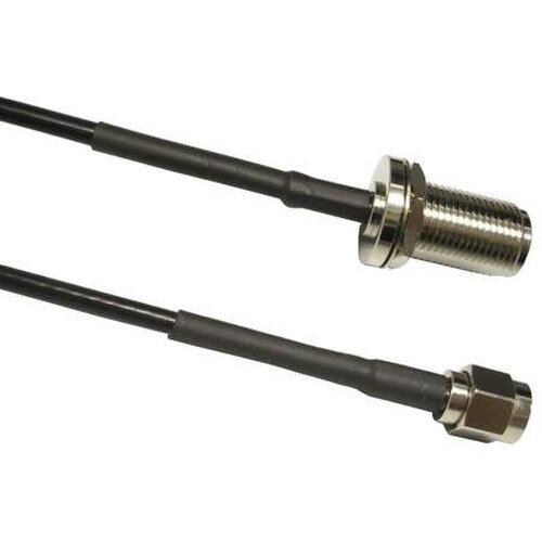 Ventev 2 TWS100 Jumper N-Female Bulkhead to SMA Male 100-08-18-P24-Inch