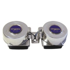 Ongaro Stainless Steel Mini Compact Twin Horn 12V 10002