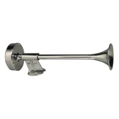 Ongaro Deluxe Stainless Steel Shorty Single Trumpet Horn 12V 10009