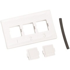 CommScope M13C Type Furniture Faceplate Three Port White 106650898