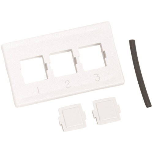 CommScope M13C Type Furniture Faceplate Three Port White 106650898