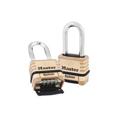 Master Lock 4-Digit Combo 2-116in Shackle Brass Body 1175DLH