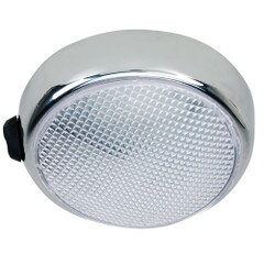 Perko Round Surface Mount LED Dome Light Chrome Plated with Switch 1356DP0CHR