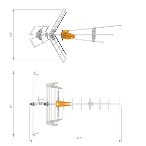 Televes DATBOSS Mix UHF VHF Amplified Outdoor HDTV Antenna LTE Filter 149483