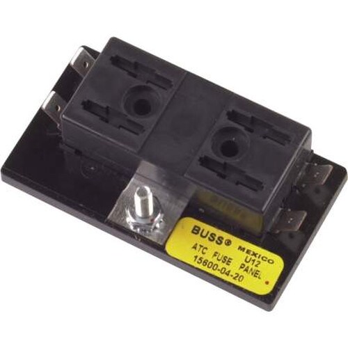 Bussmann Plastic 4 Position ATC Fuse Panel 30 Amp 32 V Black 15600-04-20