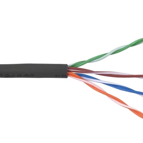 Belden 24AWG 4Pair UTP CAT-5E Cable 1000ft 1592A-BLACK