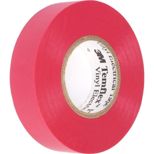 3M Products Temflex Electrical Tape Red 34 Inch 66 Feet 1700C-RED-3-4X66