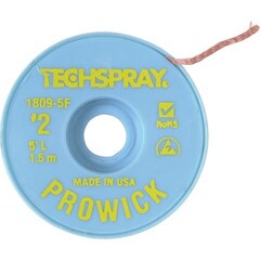 Techspray - Solder Wick Size-2 0060inW x 5ftL Yellow 1809-5F