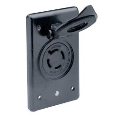 Marinco 4-Wire Battery Charging Receptacle and Bracket 12-24V 2018BR-MB