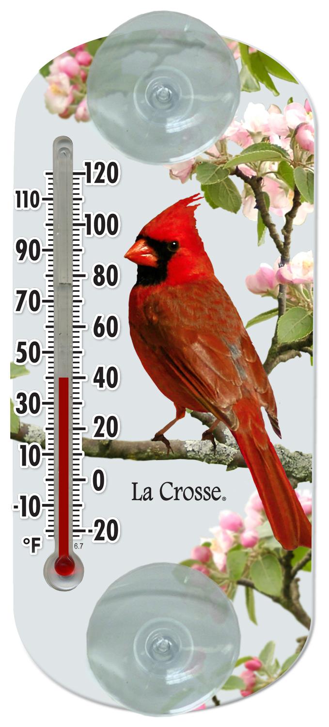 LaCrosse Clear Window Thermometer Cardinal 204-1081