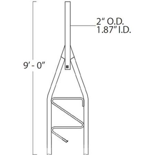 Rohn - Top Section with 2-in OD x 825-in Pipe for 25G 25AG