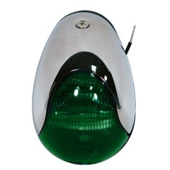 Attwood 2-Mile Vertical Mount Green Sidelight 12V Stainless Steel Housing 3838G7