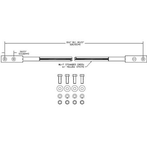 Chatsworth 6-Gauge 8-Inch Ground Strap 40164-001