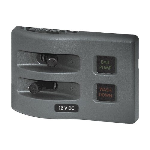 Blue Sea WeatherDeck Dual-Position Water Resistant Switch Panel Grey 4302