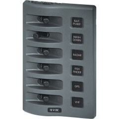 Blue Sea WeatherDeck 6-Position Water Resistant Switch Panel 4307
