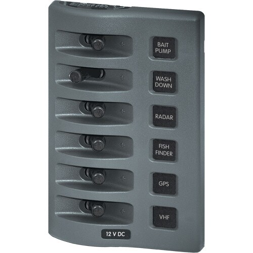 Blue Sea WeatherDeck 6-Position Water Resistant Switch Panel 4307