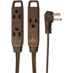 Axis- 45504 3-Outlet Indoor Extension Cord 8ft Brown 45504