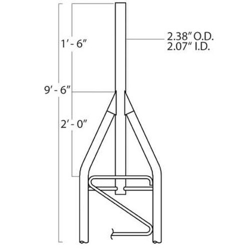 Rohn - 45G Top Section with 238-in OD x 18-in Pipe 45AG2