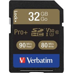 Verbatim Class 10 32GB Pro Plus 600X SDHC Memory Card 49196