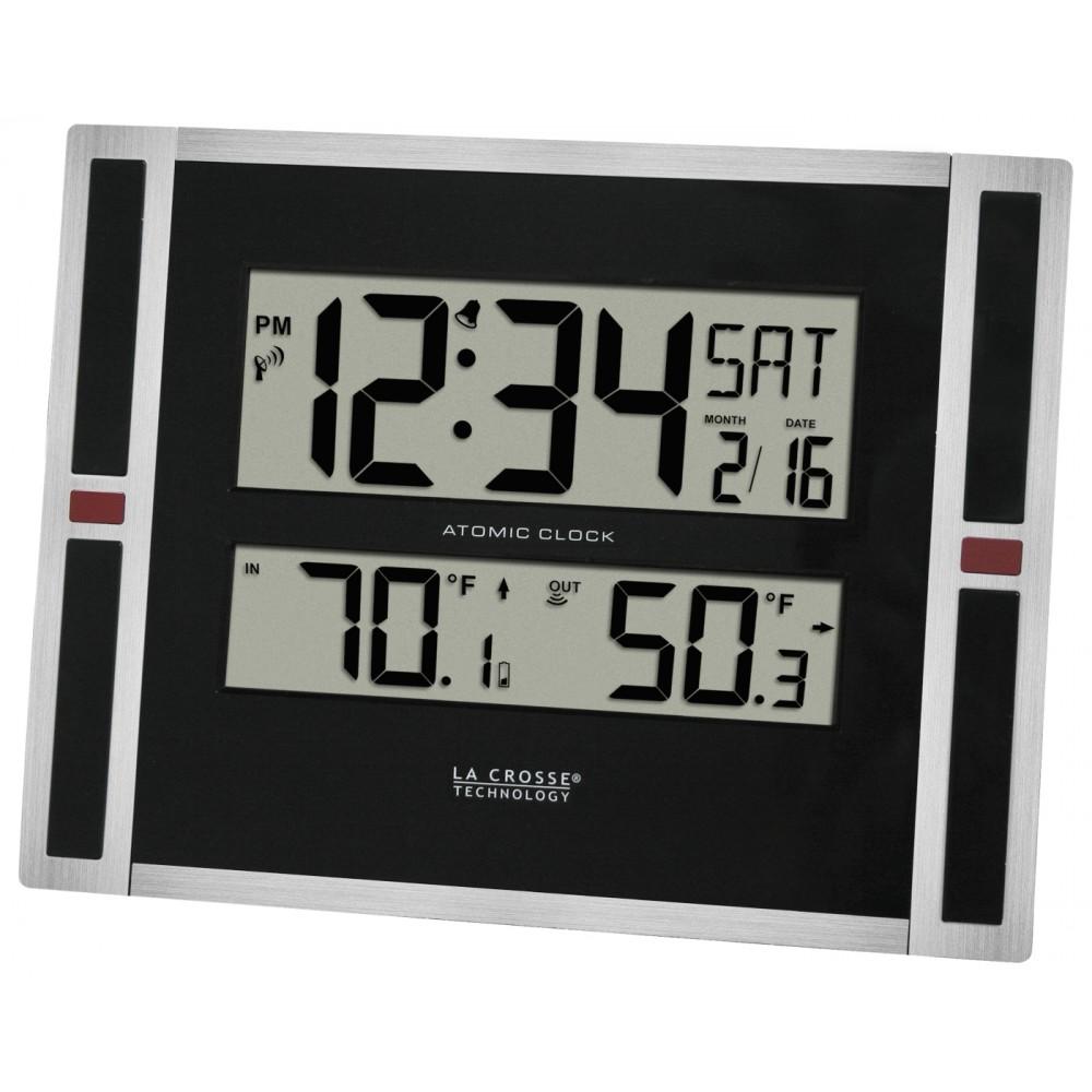 LaCrosse Atomic Digital Wall Clock with InOut Temperature 513-149