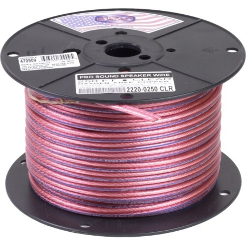 Consolidated Wire 14G 2-Conductor Clear Speaker Wire 250-Ft 5170-250