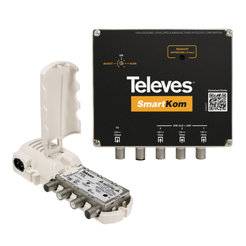 Televes Smartkom Antenna Amplifier and Combiner for up to 3 Antennas 531981