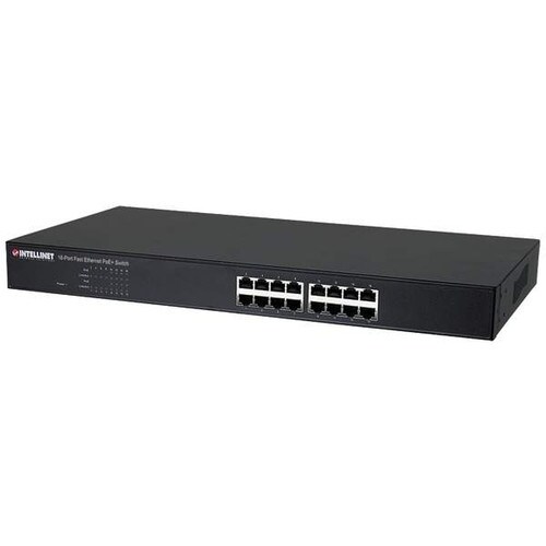 Intellinet- 65-Watt 16-Port Fast Ethernet PoE Switch 560771
