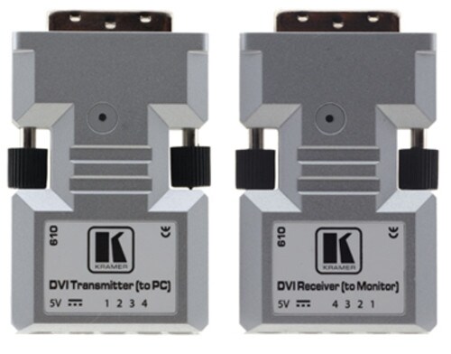 Kramer Detachable DVI Optical Extender TransmitterReceiver Set 610R-T