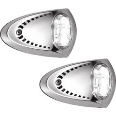 ATTWOOD MARINE Attwood LED Docking Lights - Stainless Steel - White LED - Pair - 6522SS7