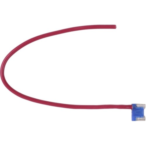 Accele Mini ATM Low Profile Pigtail Fuse 15 AMP 12-Pack Light Blue 6715PT-15A