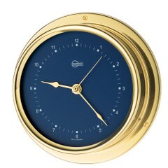 Barigo Regatta Quartz Clock with Brass Housing 4inch Dial 684MSBL