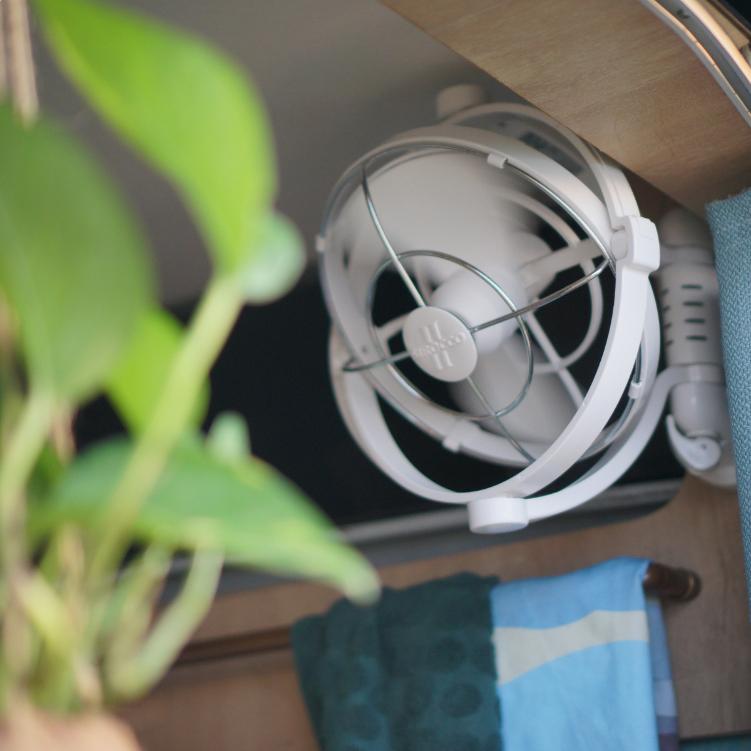 Caframo Sirocco II 3-Speed 7in Gimbal Fan White 12-24V 7010CAWBX