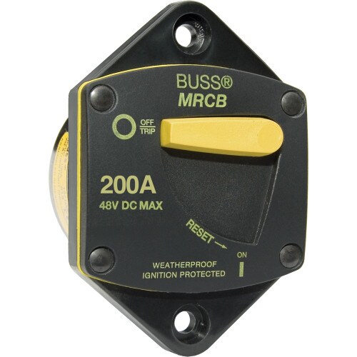 Blue Sea 200 Amp Panel Mount Circuit Breaker 187 Series 7049