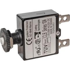 Blue Sea 30A Thermal Push-Button Quick Connect Circuit Breaker 7059