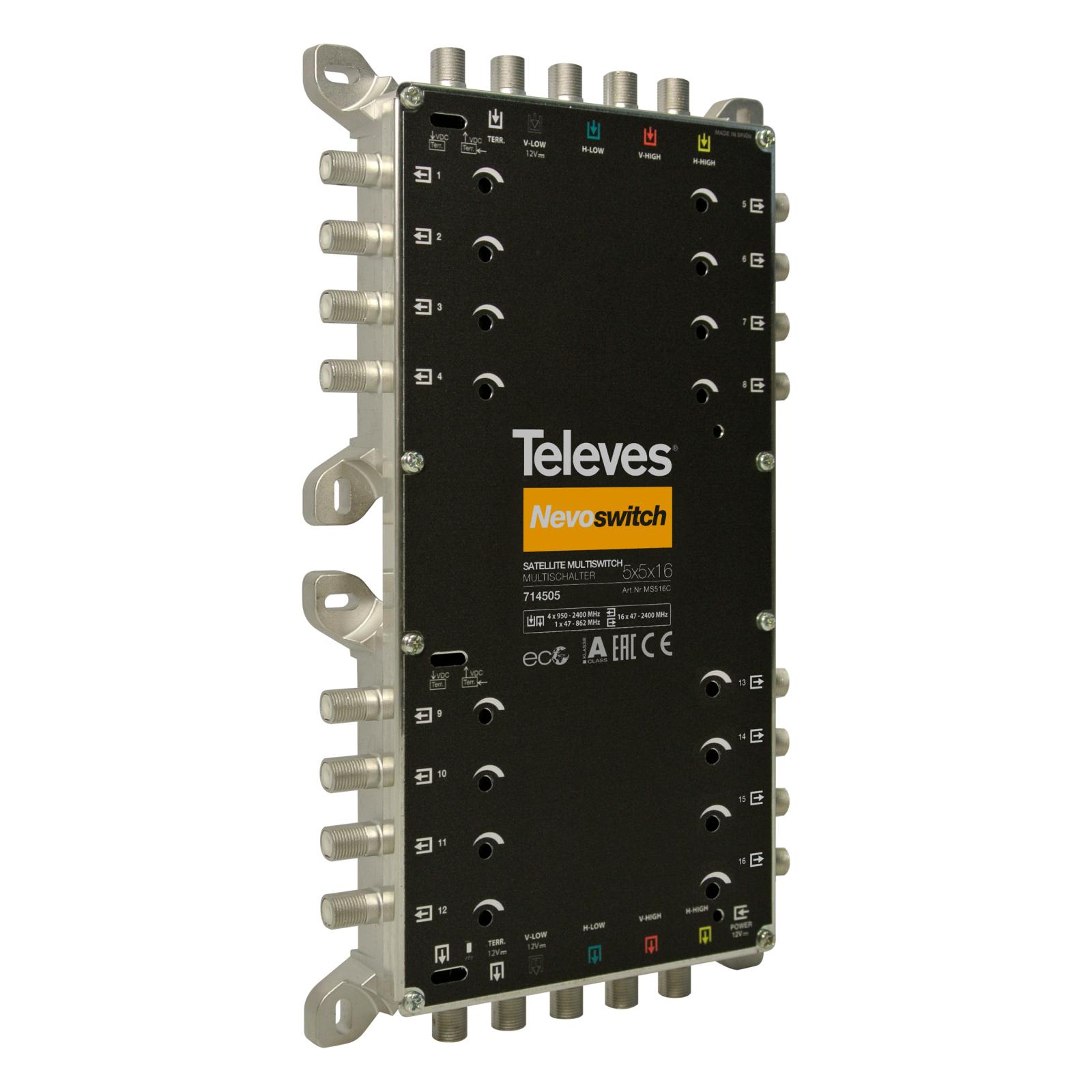 Televes 5x5x16 F Terminal Cascade Nevoswitch and Power Supply 714505-PS
