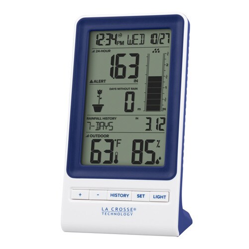 LaCrosse Digital Rain Gauge and TempHumidity Sensor 724-1415BL