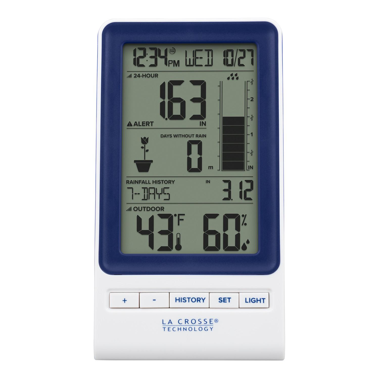 LaCrosse Digital Rain Gauge and TempHumidity Sensor 724-1415BL