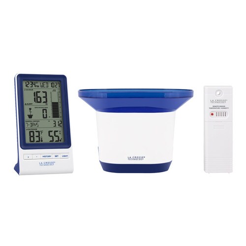 LaCrosse Digital Rain Gauge and TempHumidity Sensor 724-1415BL