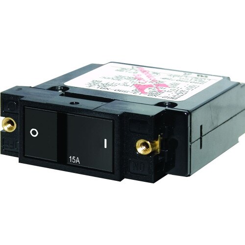 Blue Sea A-Series 10 Amp Single Pole Flat Rocker Circuit Breaker White 7402
