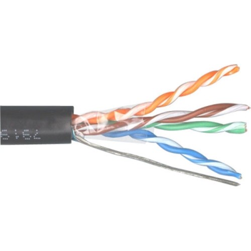 Belden 24AWG 4 Pair Shielded Twisted Pair Cat5e Cable Black 7919A