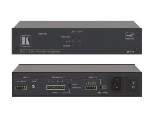 Kramer Stereo Power Amplifier 100 Watts Per Channel 914