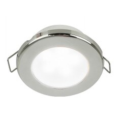 HELLA MARINE Hella Marine EuroLED 75 3-Inch Round Spring Mount Down Light - White LED - Stainless Steel Rim - 12V - 958110521