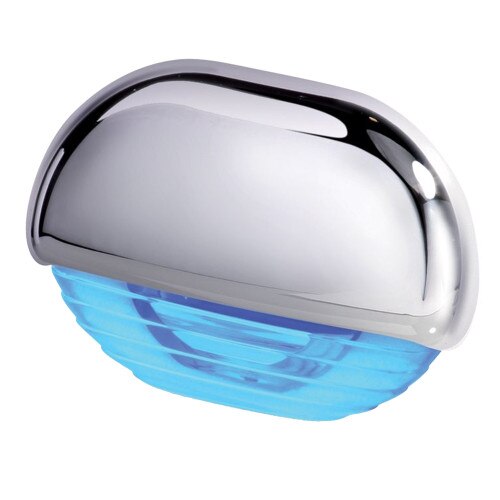 Hella Marine Easy Fit Step Lamp Blue Chrome Cap Solid Signal