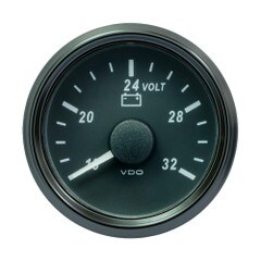 SINGLEVIU 52MM 2-116-Inch VOLTMETER F24V SYSTEMS - 32V