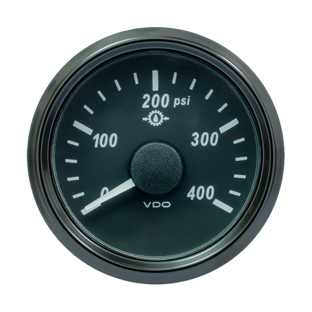 SingleViu 52mm 2-116-Inch Oil Pressure Gauge - 400 PSI - 0-180 Ohm A2C3833500030