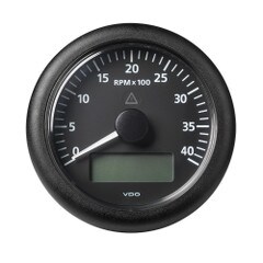 VERATRON Veratron 3-38-Inch 85MM ViewLine Tach wMultifunction Display - 0 to 4000 RPM - Black Dial Bezel - A2C59512391
